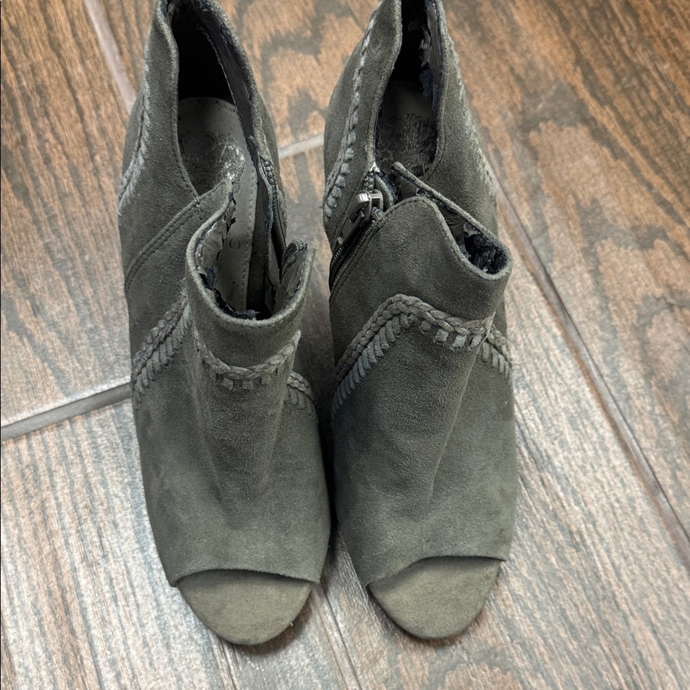 Women's Vince Camuto Suede Peep-Toe Ankle Boots
